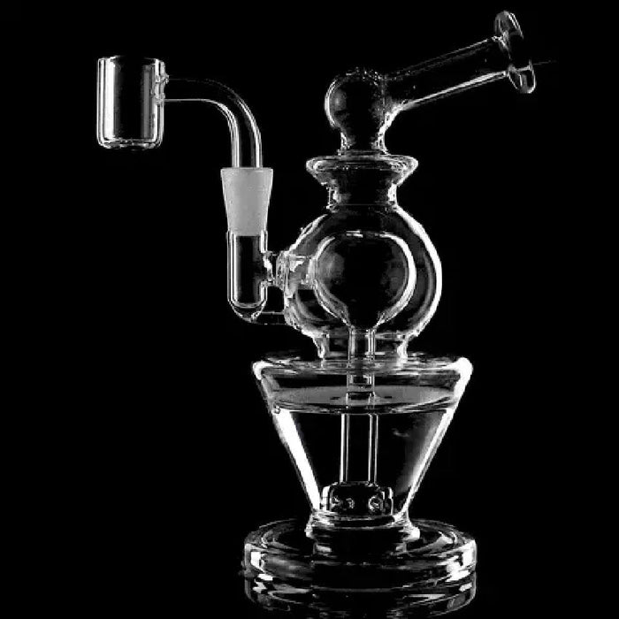 6.5" Mj Arsenal Gemini Mini Dab Rig - Clear or Gold - (1 Count)-Hand Pipes, Rigs, & Bubblers