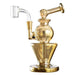 6.5" Mj Arsenal Gemini Mini Dab Rig - Clear or Gold - (1 Count)-Hand Pipes, Rigs, & Bubblers