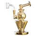 6.5" Mj Arsenal Gemini Mini Dab Rig - Clear or Gold - (1 Count)-Hand Pipes, Rigs, & Bubblers