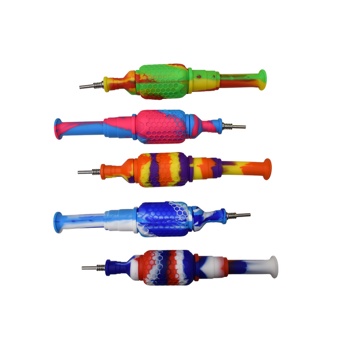 6.5" Silicone Honeycomb Dab Straw - (1 Count)-Hand Pipes, Rigs, & Bubblers