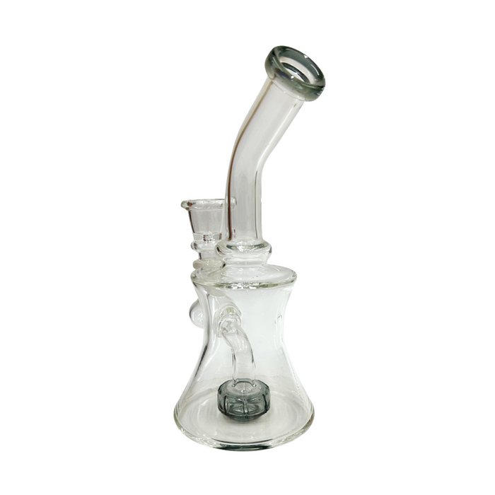 7" Bent Neck Inline Drop Drum Perc Waterpipe - (1 Count)-Hand Pipes, Rigs, & Bubblers