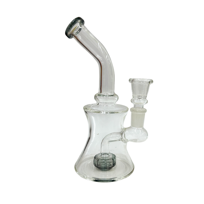 7" Bent Neck Inline Drop Drum Perc Waterpipe - (1 Count)-Hand Pipes, Rigs, & Bubblers
