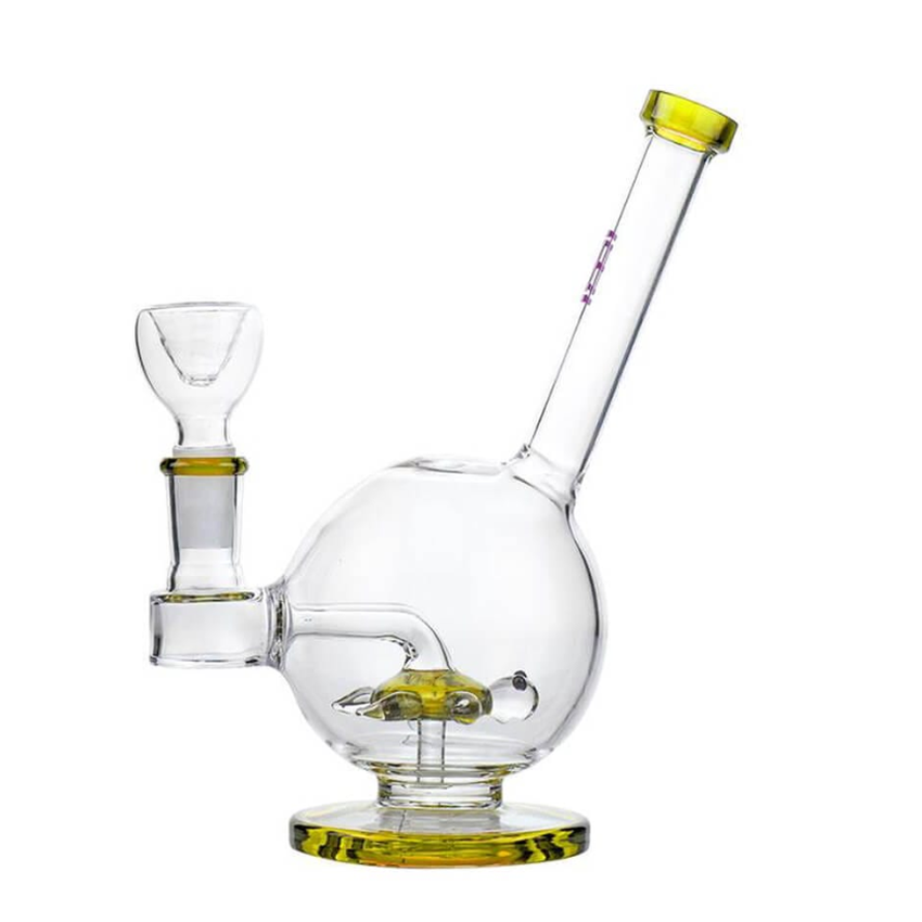 7" Hemper Sea Turtle Waterpipe - Yellow - (1 Count)-Hand Pipes, Rigs, & Bubblers