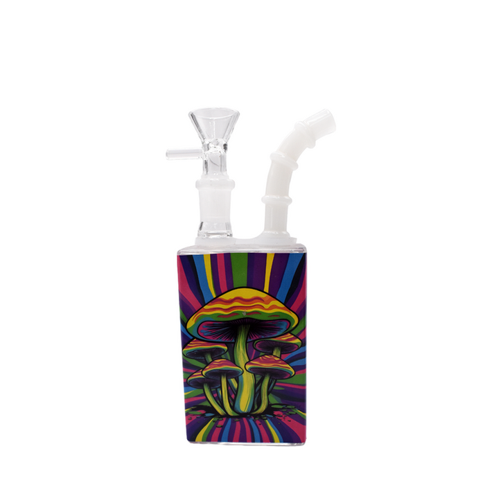 7" Juice Box Water Pipe - Mountain Top Shrooms - (1 Count)-Hand Pipes, Rigs, & Bubblers