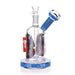 7” Outer Bowl Glass Water Pipe – Egyptian Design - Various Colors - (1 Count)-Hand Pipes, Rigs, & Bubblers