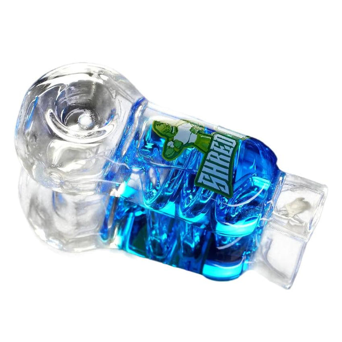 7" Shred It  Glycerine Chilled Glass Water Pipe - Various Colors - (1 Count) Green