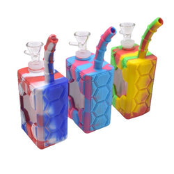 7" Silicone Water Juice Box Bubbler - Color May Vary - (1 Count)-Hand Glass, Rigs, & Bubblers