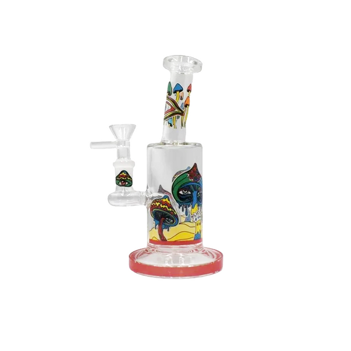 7" Tilt Neck Shroom Eyed Waterpipe - Colors May Vary - (1 Count)-Hand Pipes, Rigs, & Bubblers