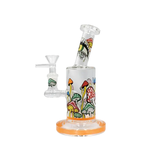 7" Tilt Neck Shroom Eyed Waterpipe - Colors May Vary - (1 Count)-Hand Pipes, Rigs, & Bubblers