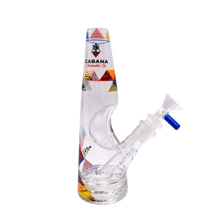 7.5" Cabana Cannabis Co. The Sunset Water Pipe - Amber - (1 Count)-Hand Pipes, Rigs, & Bubblers