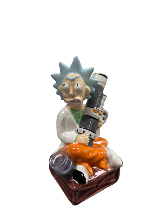 8" Ceramic Mad Scientist Water Pipe - (1 Count)-Hand Pipes, Rigs, & Bubblers