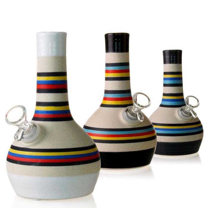 8″ Ceramic Pottery Vase Water Pipe - Colors May Vary - (1 Count)-Hand Pipes, Rigs, & Bubblers