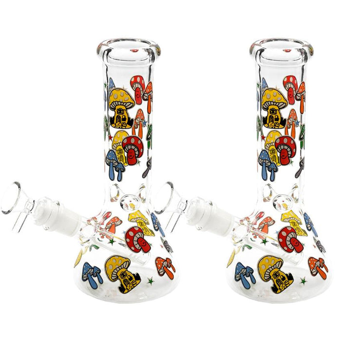 8" Colorful Mushroom Water Pipe - Color & Design May Vary - (1 Count)-Hand Pipes, Rigs, & Bubblers