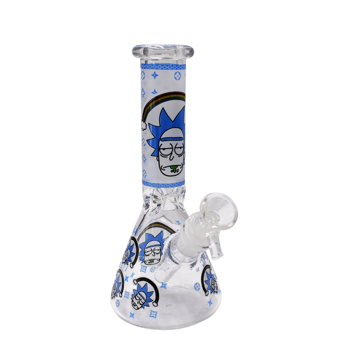 8" Glow in the Dark R&M Water Pipe - Various Colors - (1 Count)-Hand Pipes, Rigs, & Bubblers