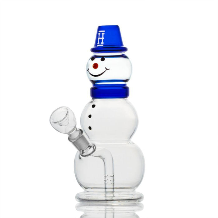 8" Hemper Snowman Mini Water Bubbler - Various Colors - (1 Count)-Hand Glass, Rigs, & Bubblers