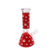 8" Leaf Art Glow Beaker Water Pipe - (1 Count)-Hand Pipes, Rigs, & Bubblers