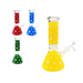 8" Leaf Art Glow Beaker Water Pipe - (1 Count)-Hand Pipes, Rigs, & Bubblers