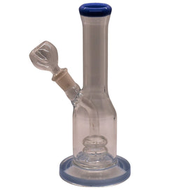 8" Straight Tube Water Perc - Color May Vary - (1 Count)-Hand Glass, Rigs, & Bubblers