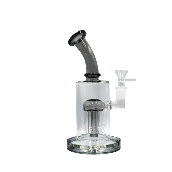 8" Tree Arm Perc Bent Neck Waterpipe - Colors May Vary - (1 Count)-Hand Pipes, Rigs, & Bubblers