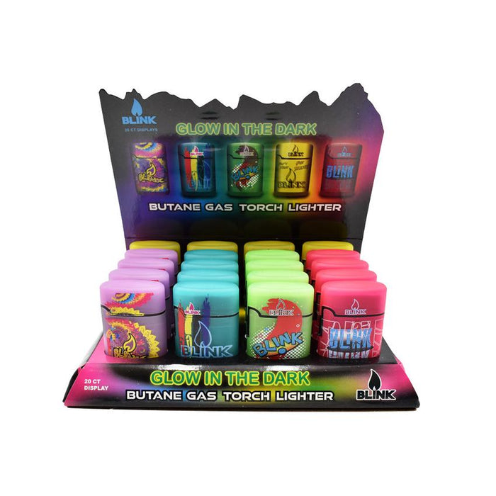 854 - Blink Glow In The Dark Blocks Torch - (20 Count Display)-Lighters and Torches