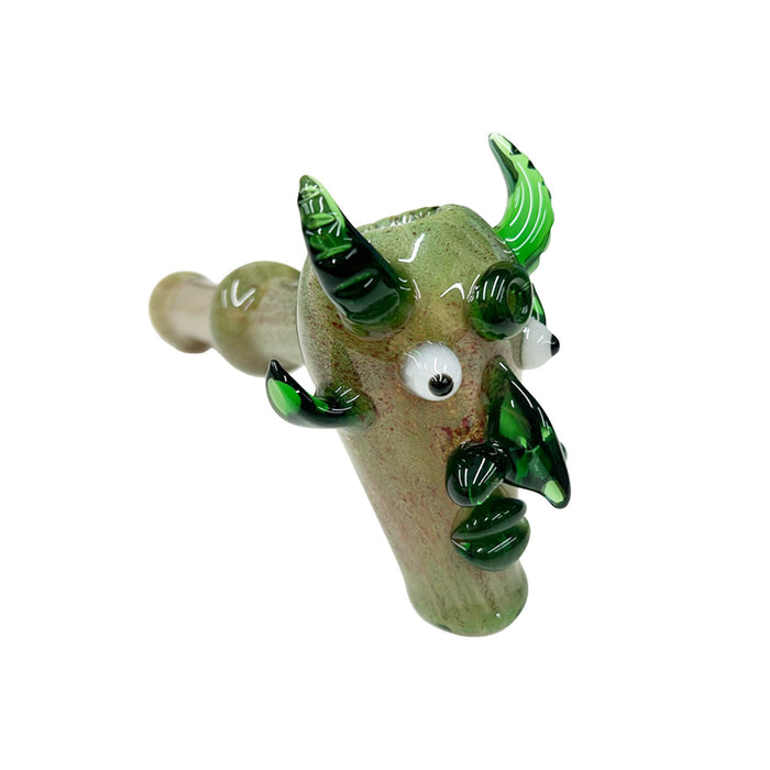 9" Face Design Premium Hammer Bubbler - Color May Vary - (1 Count)-Hand Pipes, Rigs, & Bubblers