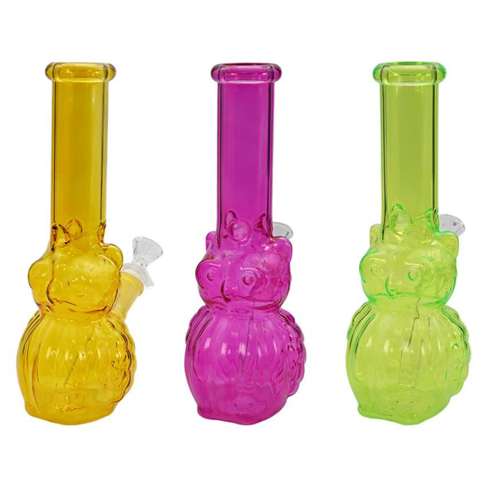 9" Sitting Owl Water Pipe - Design And Color May Vary - (1 Count)-Hand Pipes, Rigs, & Bubblers