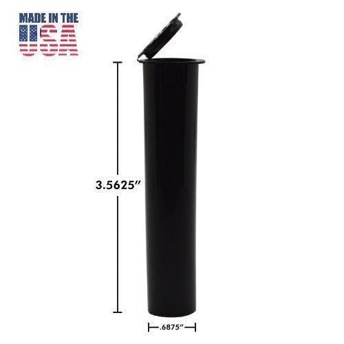 90mm Joint Tube | Cartridge Tube - Made in USA - Black, White or Clear-Joint Tubes & Blunt Tubes
