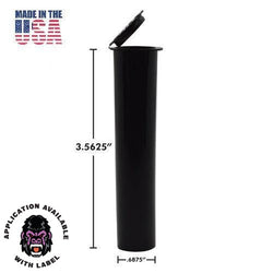 90mm Joint Tube | Cartridge Tube - Made in USA - Opaque Black