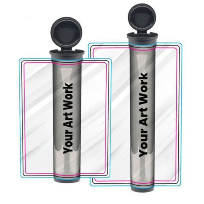 90mm or 116mm Joint Tubes with Label Application – Pre-Roll Packaging-Custom Print Stickers