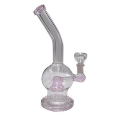 9.5” Clear Glass Bent Tube Water Bubbler - Color May Vary - (1 count)-Hand Glass, Rigs, & Bubblers