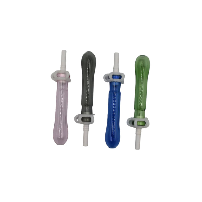 6" Ceramic Dab Straw - Colors May Vary - (1 Count)-Dab Straw-MJ Wholesale
