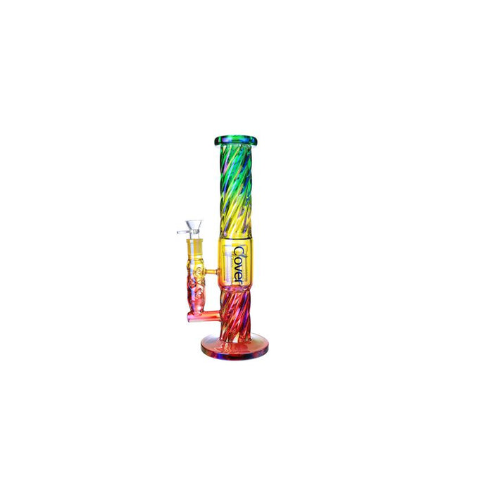 Clover 14" Extended Stem Tree Arm Perc Waterpipe 50x7MM - Colors May Vary - (1 Count)-Glass Water Pipes-MJ Wholesale