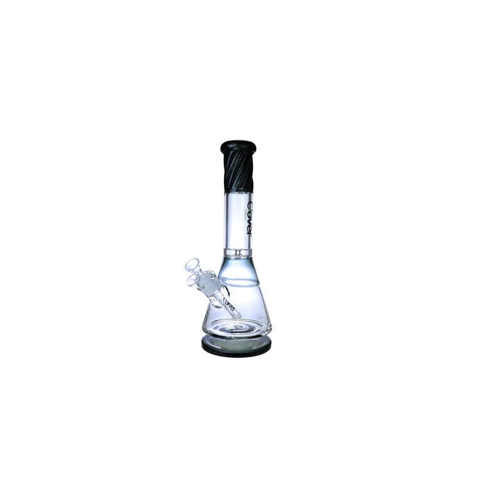 Clover 14" Half Spiral Over Base Beaker Waterpipe 50x7MM - Colors May Vary - (1 Count)-Glass Water Pipes-MJ Wholesale