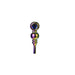 Clover 5.5" Electroplated Two Dotted Handpipe - Colors May Vary - (1 Count)-Hand Pipes-MJ Wholesale