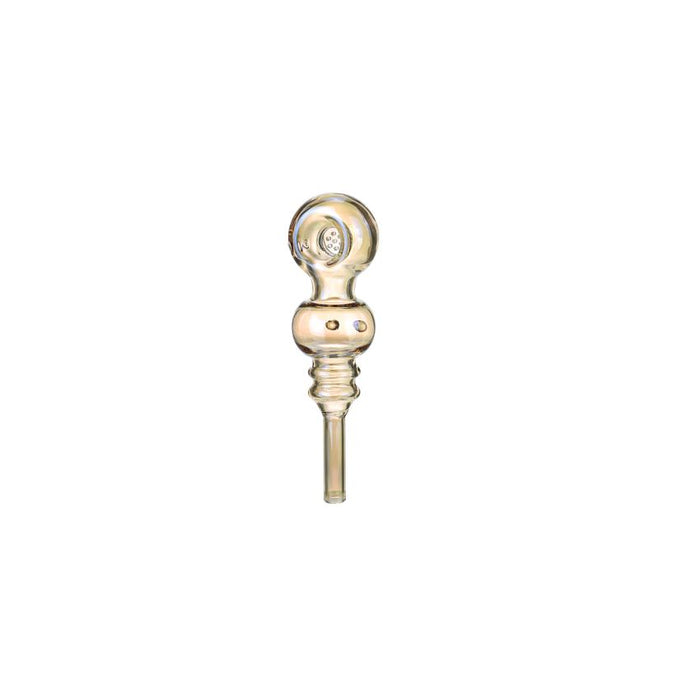 Clover 5.5" Electroplated Two Dotted Handpipe - Colors May Vary - (1 Count)-Hand Pipes-MJ Wholesale