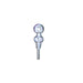 Clover 5.5" Electroplated Two Dotted Handpipe - Colors May Vary - (1 Count)-Hand Pipes-MJ Wholesale