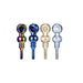 Clover 5.5" Electroplated Two Dotted Handpipe - Colors May Vary - (1 Count)-Hand Pipes-MJ Wholesale