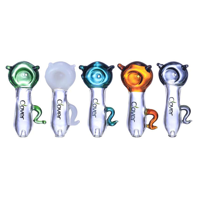 Clover 4.7" Kitty Handpipe - Colors May Vary - (1 Count)-Hand Pipes-MJ Wholesale
