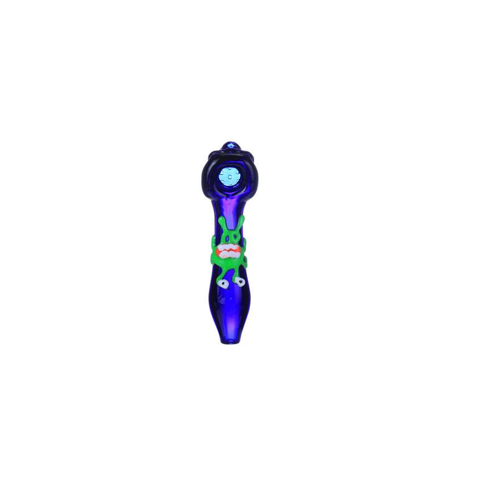 Clover 4.7" Slime Character Glow in the dark Handpipe -Colors May Vary - (1 Count)-Hand Pipes-MJ Wholesale