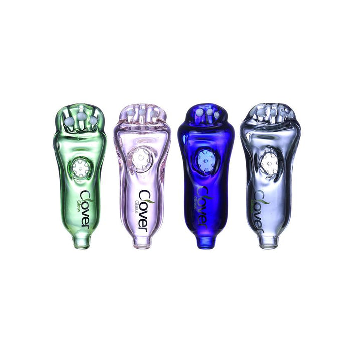 Clover 4.2" Fisted Handpipe -Colors May Vary - (1 Count)-Hand Pipes-MJ Wholesale