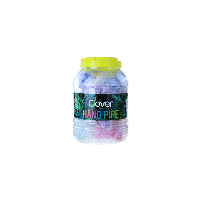 Clover 4.9" Crackle Handpipe - Colors May Vary- (1 Count)-Hand Pipes-MJ Wholesale