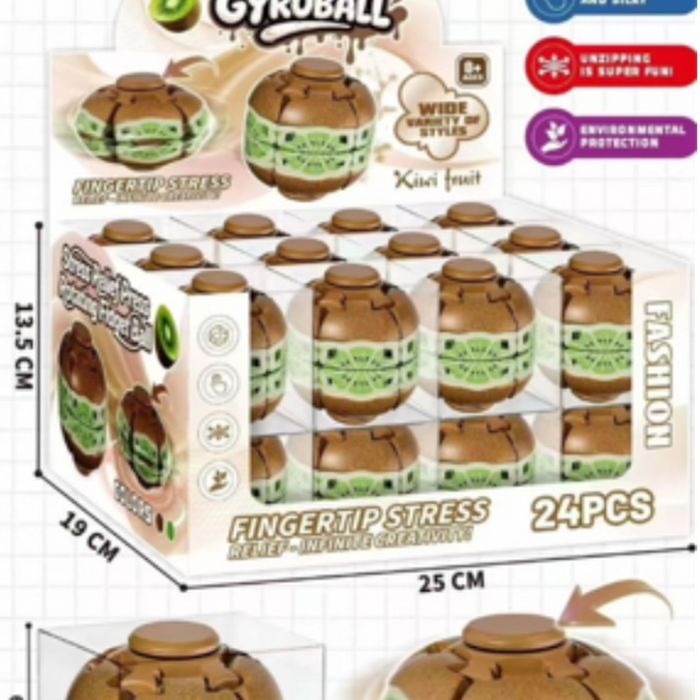 Press Fidget Ball - Kiwi - (24 Count Display)-