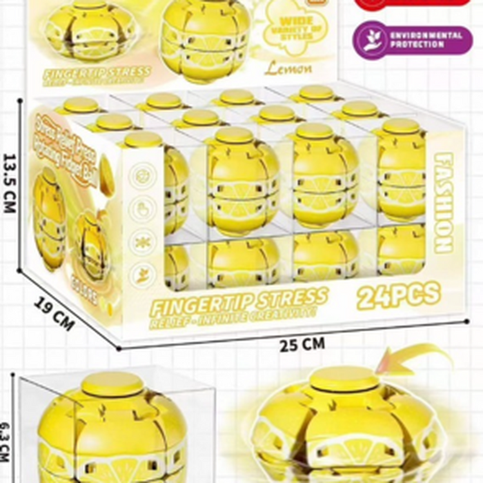 Press Fidget Ball - Lemon - (24 Count Display)-