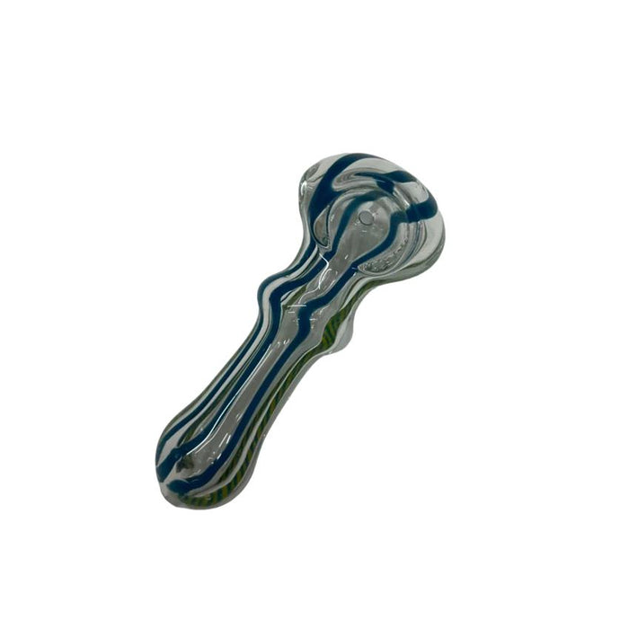 3.5" Candy Cane Hand Glass Hand Pipe - Color may vary - (1 Count)-MJ Wholesale