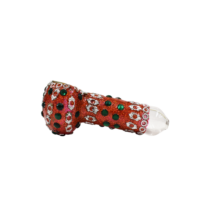 4" Jewels Hand Pipe - Colors Vary - Mixed Design Jar - (25 Count)-Hand Pipes, Rigs, & Bubblers
