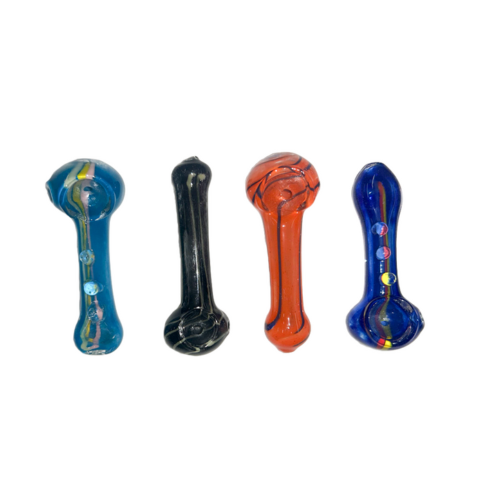 4.5" Mixed Hand Pipe Display - Colors Vary - (35 Count)-Glass Chillums