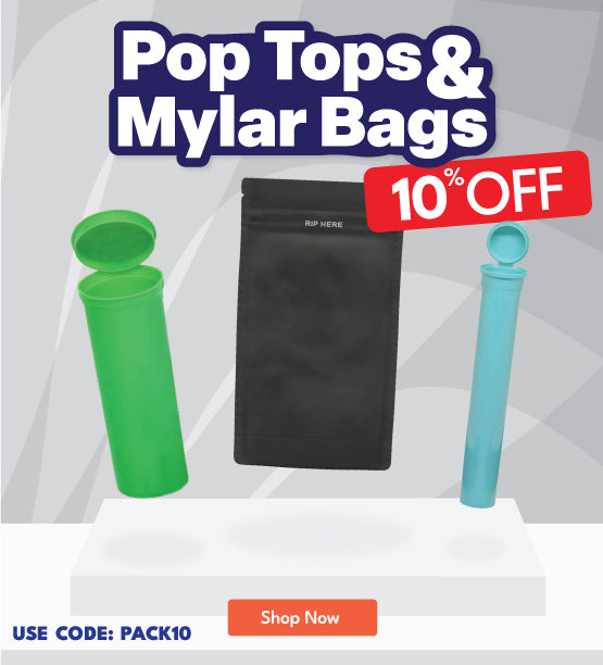 Wholesale Packaging for Dispensary Supplies, Mylar Bags, Pop Top vials — MJ  Wholesale