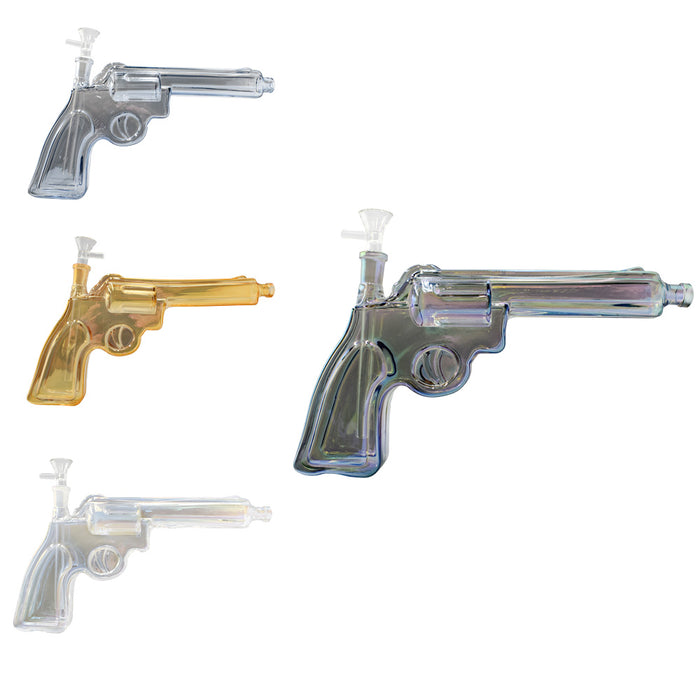 10" Shooter Pistola Water Pipe (Colors May Vary)-Hand Pipes, Rigs, & Bubblers-MJ Wholesale