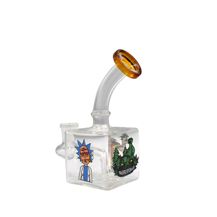 5" Squared Waterpipe - Design May Vary - (1 Count)-Hand Pipes, Rigs, & Bubblers-MJ Wholesale