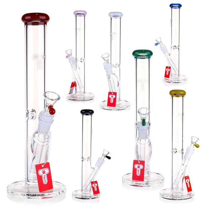 12" Royal Glass Straight Tube Colors May Vary - (1 Count)-Hand Pipes, Rigs, & Bubblers-MJ Wholesale